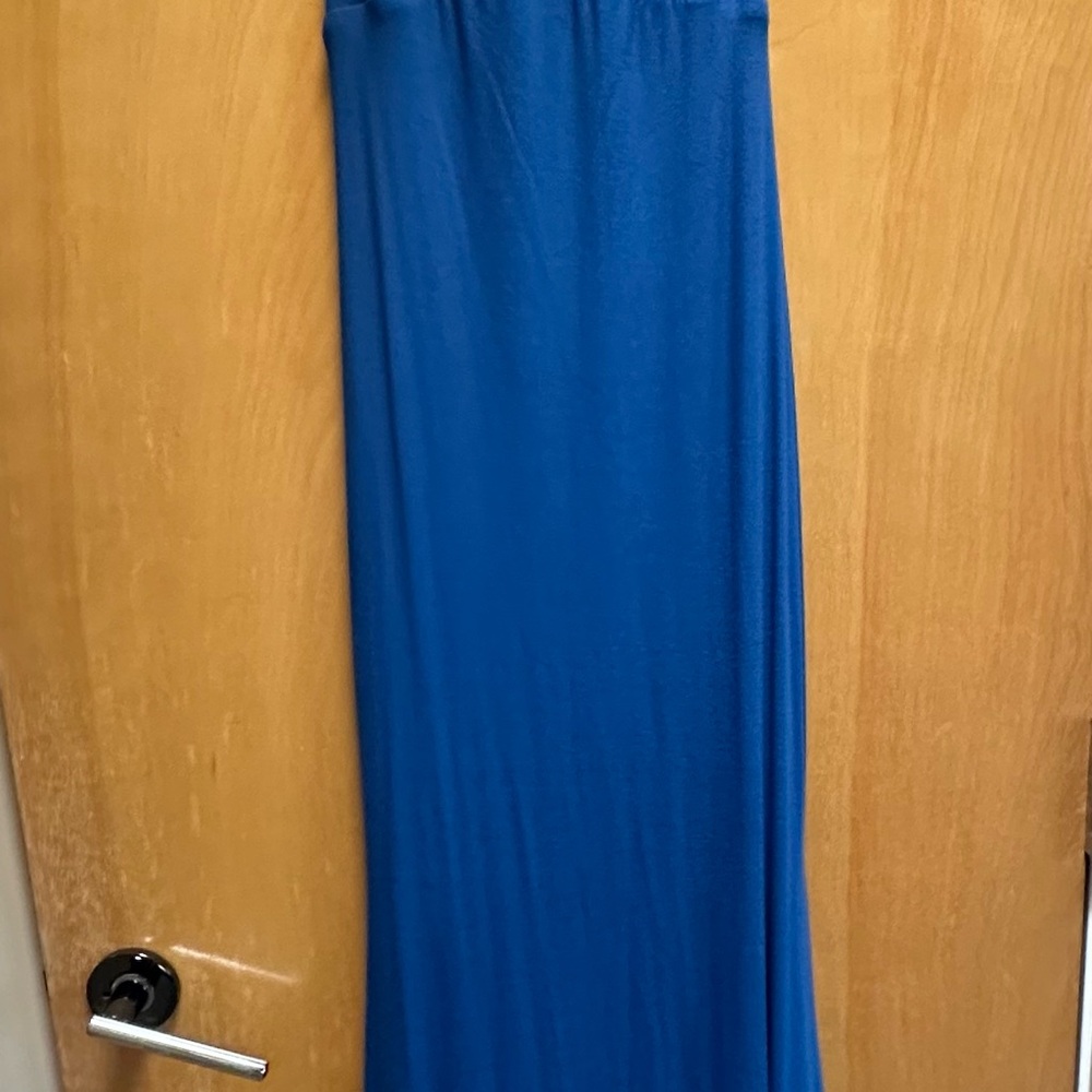 SKY MAXI DRESS with rhinestone choker, NEW! SZ Large - Picture 3 of 5